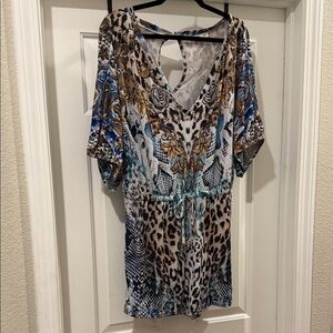 Venus Multicolor Animal Print Romper